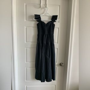NWT Abercrombie & Fitch Ruffle Strap Smocked Midi Dress